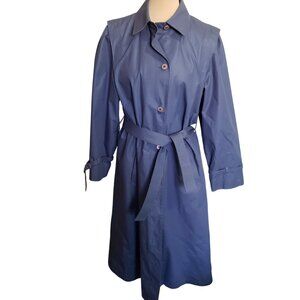 London Fog Women's Trench Coat Size 10 Blue
